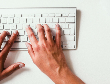 keyboard on desk